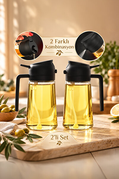 Porsima ALK-3159 2li Cam Sprey-Fısfıs Yağdanlık Limon Sirke Sos Airfryer Püsk...