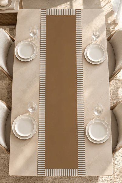 Luvis Store Stripe Line Border Runner – Tablecloth