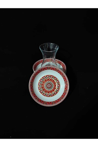 nyshediyelik İsfahan hub leydi porselen 6'lı çay tabağı