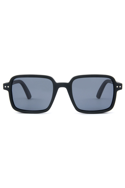 Sun's Good The Squared Matte Black Polarized Unisex Sunglasses