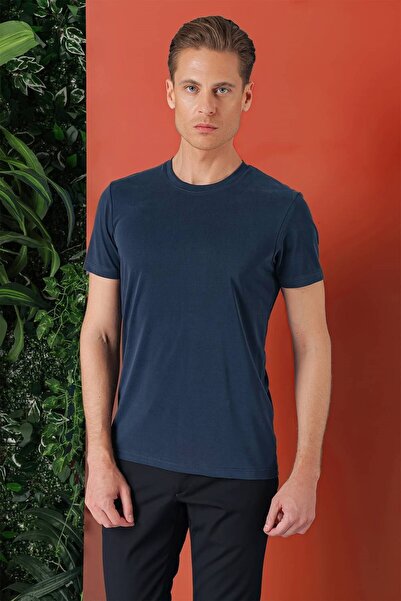 Efor Erkek Ts 878 Slim Fit Lacivert Spor T-shirt