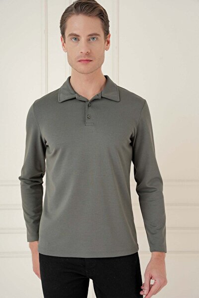 Efor Men's Ts 893 Slim Fit Khaki Sports T-Shirt