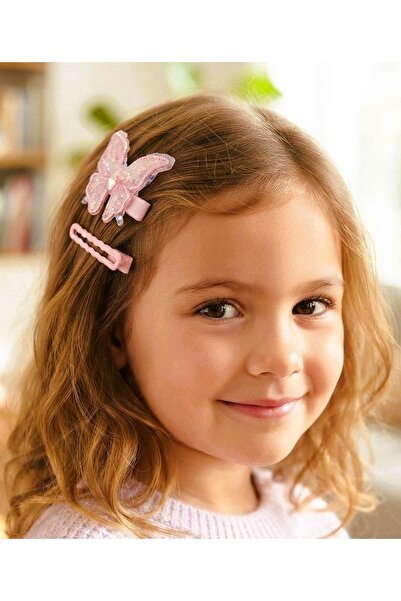 MONİCATİME 2-Piece Butterfly Children's Buckle Set (with Clips)