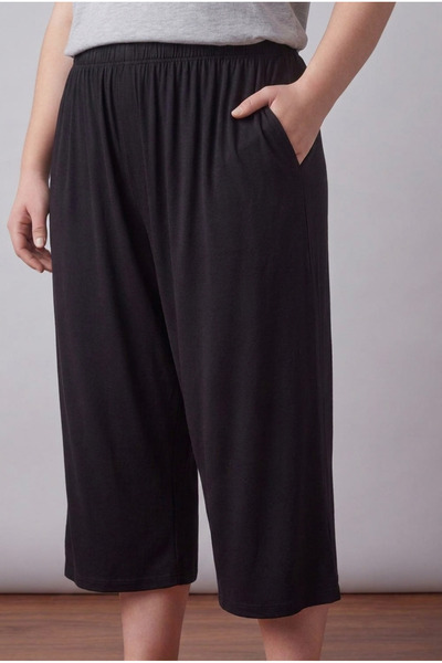 Yediler Tekstil Unisex Battal Beden %100 Pamuk Penye Süprem Kapri