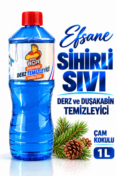 MR.BOR Sihirli Formül Derz & Banyo Duşakabin Fayans Arası Temizleyici 1 Lit– ...