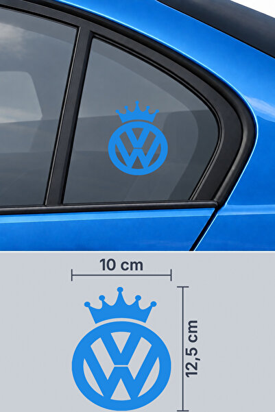 Volkswagen King Oto Sticker, Volkswagen Oto Aksesuar - 10x8 cm (10 x 12.5 cm)