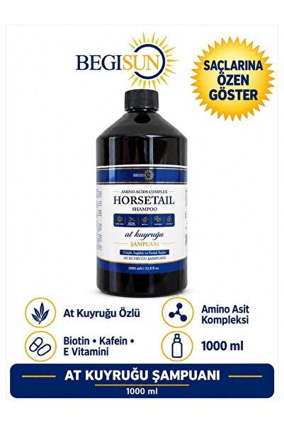 BEGISUN At Kuyruğu Şampuanı Amino Asit Kompleksi Tüm Saç Tipleri İçin 1000 ml
