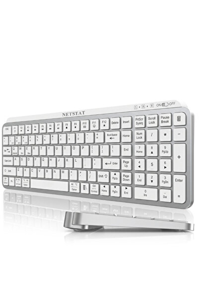 NETSTAT Tastatura Wireless NETSTAT® One, Tastatura Bluetooth Multi-Device 3 D...
