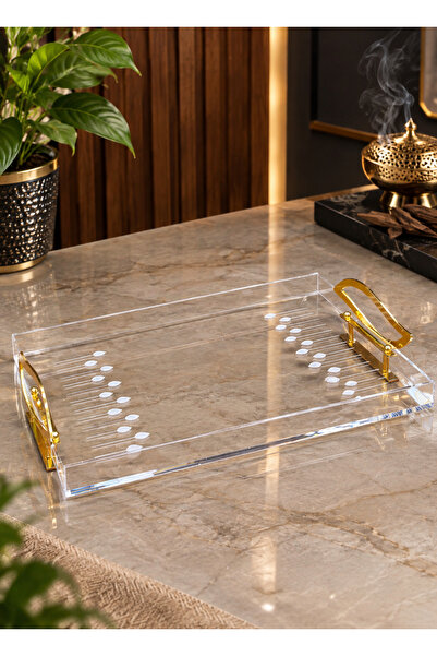 ALQANNAS Acrelak Rectangular Rug with Modern Pattern in Gold Hand Steel, Medi...