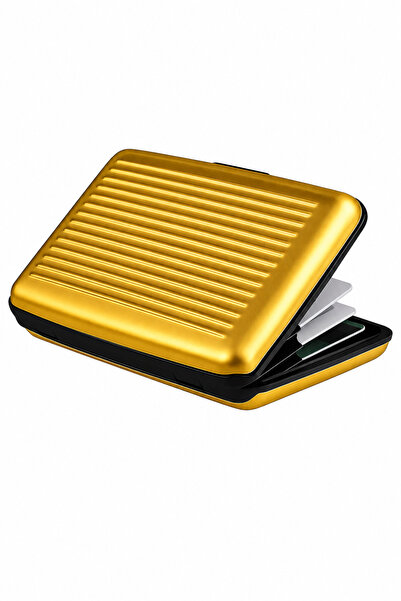 Boldy Aluminum Card Holder - Card Holder with Cover - Travel Card Holder - Bu...