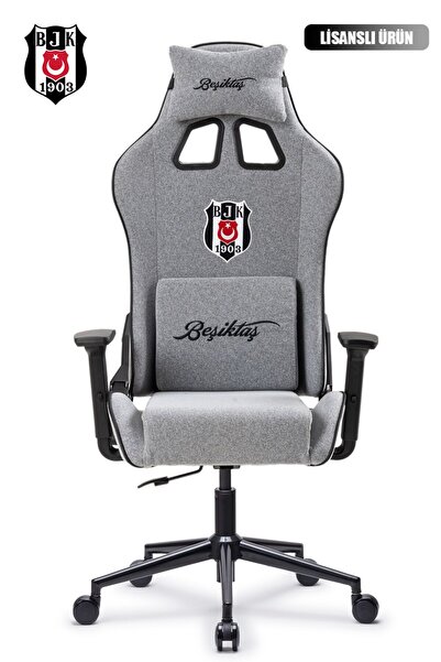 Beşiktaş Fanchair x Goal Gri Kumaş Lisanslı Oyuncu Koltuğu
