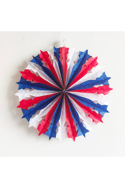 Choice M Colorful 1PCX35CM Red Blue White Paper fan paper flower hanging deco...