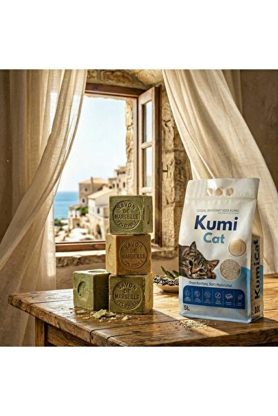 Eko-Premium Çok Güçlü Topaklanan Kedi Kumu - Marsilya Sabunu 5 LT