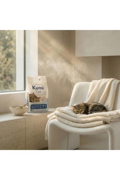 Eko-Premium Çok Güçlü Topaklanan Kedi Kumu - Bebek Pudrası 5 LT