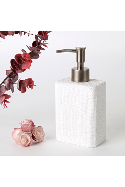 Selim Linen Liquid Soap Dispenser White