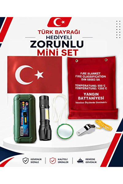 AYYILDIZ BAYRAKÇILIK Yangın Battaniyeli Zorunlu Tekne Ekipmanı Seti