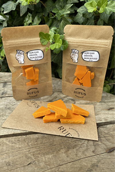 rufus concept Açık Sarı Granül Mum Boyası 20gr