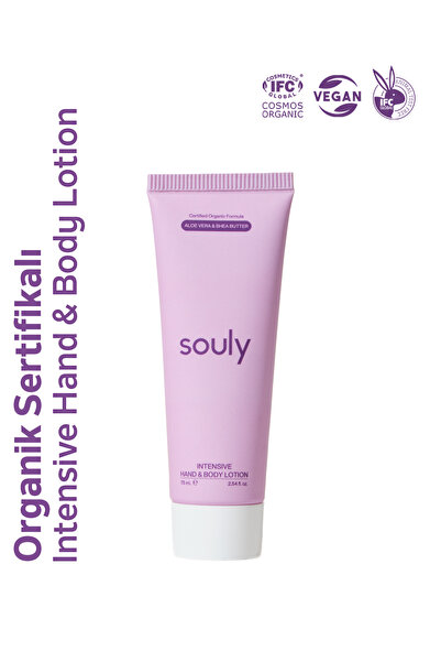 Souly Yoğun Nemlendirici El&Vücut Losyonu-Aloe Vera&Shea Butter-Cosmos Organi...