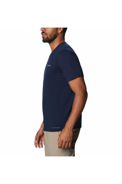 Columbia Ao0805 Men's Sun Trek Short Sleeve Tee Navy Blue