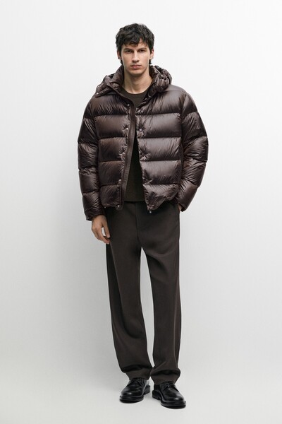 Massimo Dutti Saten şişme mont