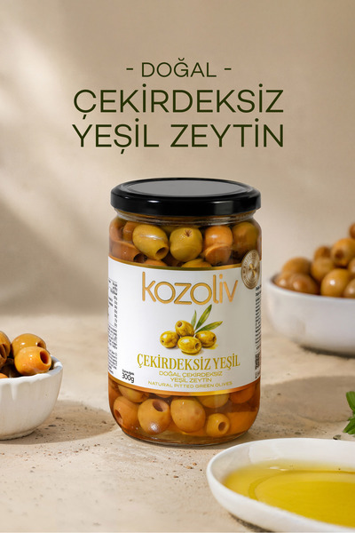 kozoliv Çekirdeksiz Doğal Yeşil Zeytin 300 gr