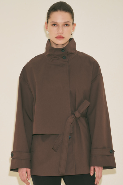 Manuka Ria Design Trench Coat Brown