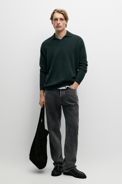 Massimo Dutti %100 yün polo yaka kazak