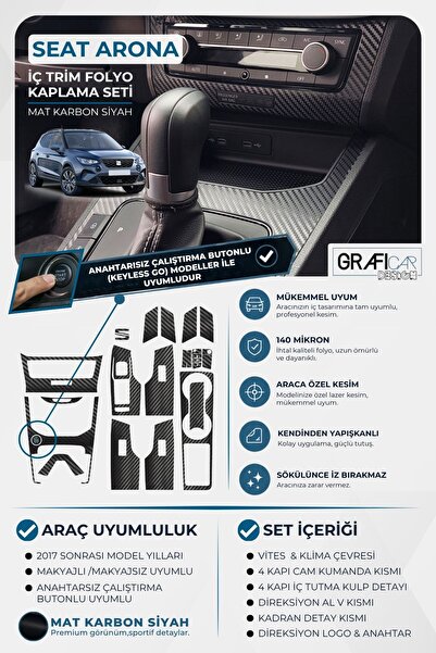 GRAFİCAR Seat Arona İç Trim Kaplama Set