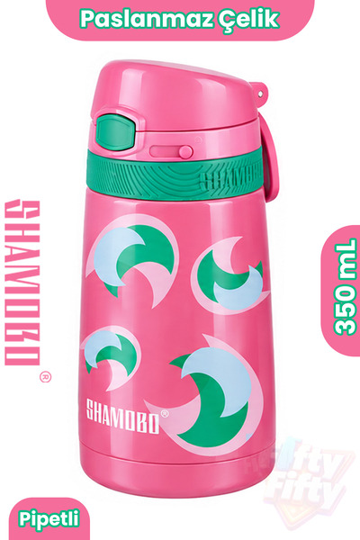 Shamobo Children's 350 ml Stainless Steel Thermos with Straw Bpa Free 9 Colors
