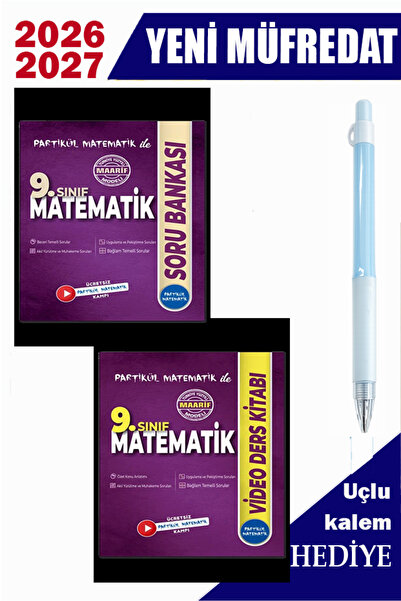 Partikül Matematik 9. Sınıf Soru Bankası ve Video Ders Kitabı 2 kitap / 2027