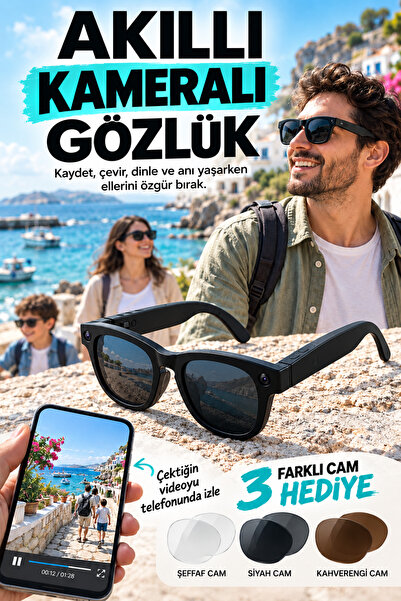 Zineets Ultra HD Eller Serbest Wifi Güneş Gözlük Aksiyon Kamerası Gizli Aİ De...
