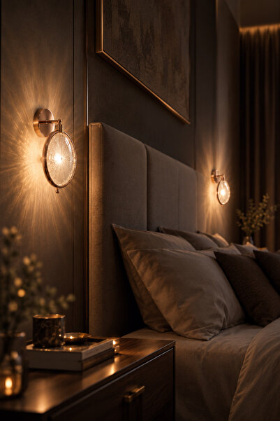 Cheap Lighting Gold Oynar Başlıklı Aplik 3 Renk Seçeneği Led Duvar Yatak Masa...
