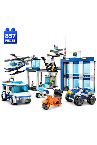 Minibric Set de Constructie cu Piese Tip Blocuri Construit 857 Piese City Pol...