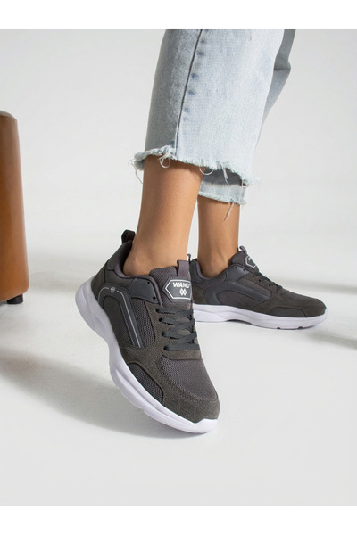 Wand Füme Nefes Alabilen Kumaş Faylon Taban Bağcıklı Sneaker