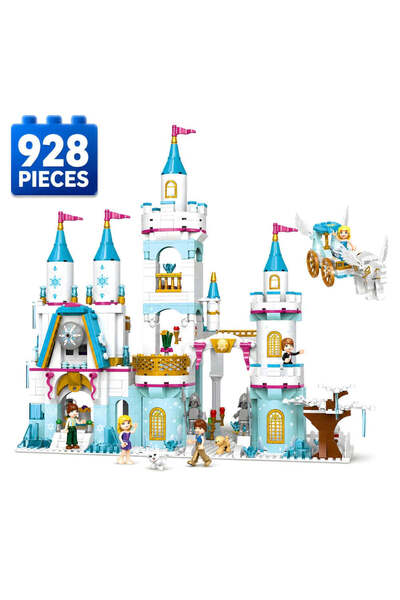 Minibric Set de Constructie cu Piese Tip Blocuri Construit 928 Piese Frozen D...