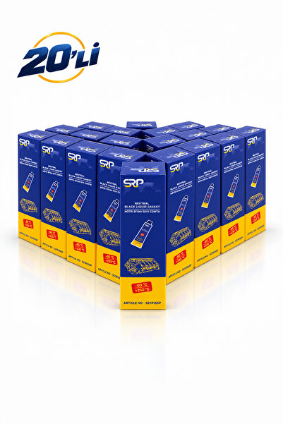 Srp Siyah Silikon Sıvı Conta (-60° C/ 330° C) Siyah 70 ml 20'li Koli