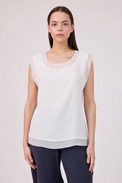 FEVER Chiffon Band Detailed Tank Top