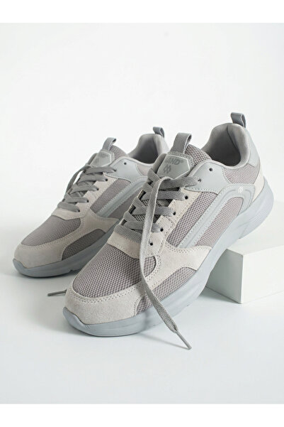 Wand Buz Rengi Nefes Alabilen Kumaş Faylon Taban Bağcıklı Sneaker
