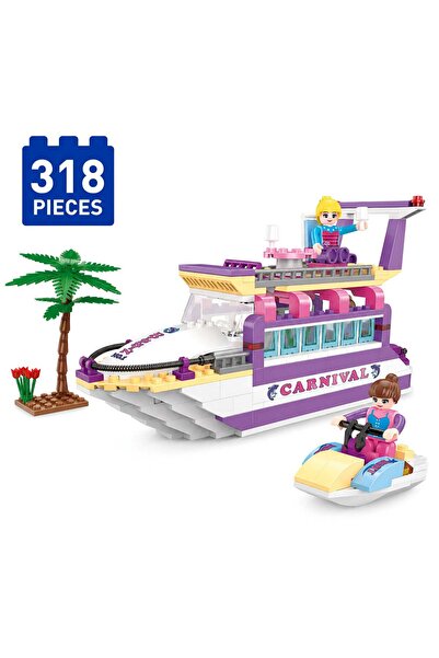 Minibric Set de Constructie cu Piese Tip Blocuri Construit 318 Piese Girl Car...
