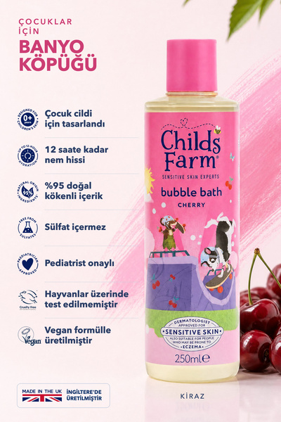 Genel Markalar Organik Kiraz Çocuk Banyo Köpüğü 250 ml