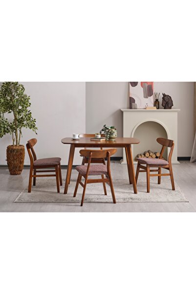 Vivense LİNDHOLM MUTFAK MASA TAKIMI, 4 SANDALYELİ, 80X120