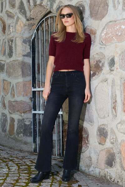 Fulla Moda High Waist Flare Jeans