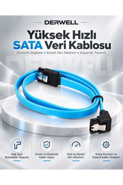 Derwell 90 Derece L Tipi 2.5 inç Sata 3.0 Hdd Harddisk Dirsek Ssd Sata3 Data ...