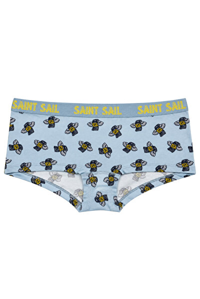 Saint Sail Kadın Pamuklu Boyshort Boxer - Desenli Rahat Kesim İç Çamaşırı