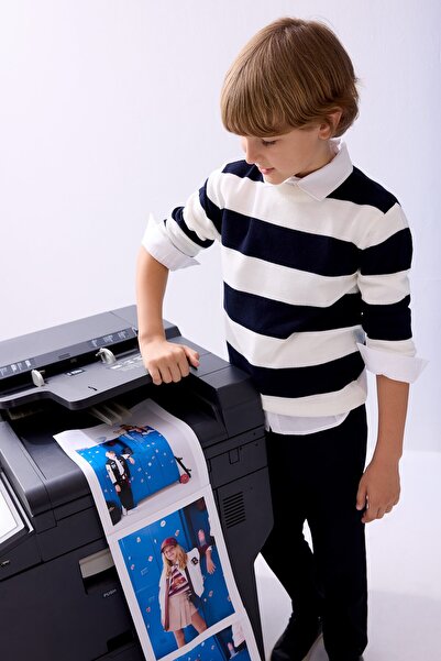DeFacto Crew Neck Striped Knitwear Sweater for Boys C1710A824Au