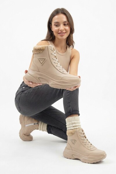 Zerenyus Abra Super Light Orthopedic Plush Lined Women's Sports Boots - Beige...