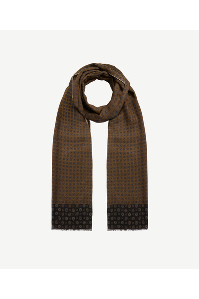 Yargıcı Geometric Patterned Wool Shawl
