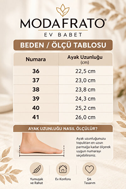 Moda Frato BR-11 Lastikli Kadın Ev Babeti Kışlık İçi Yünlü Ev Ayakkabısı Panduf Çeyiz Bohça Söz Nişan Ayakkabıs