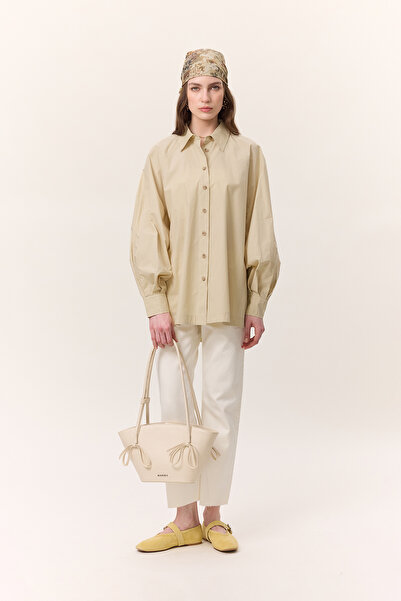 Manuka Shirt with Wide Sleeves Detail Yellow