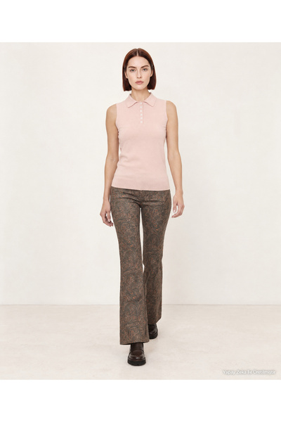 Yargıcı Regular Polo Neck Sleeveless Sweater
